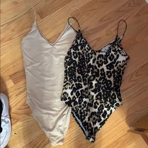 BODY SUITS 2-pack!  Nude and cheetah print